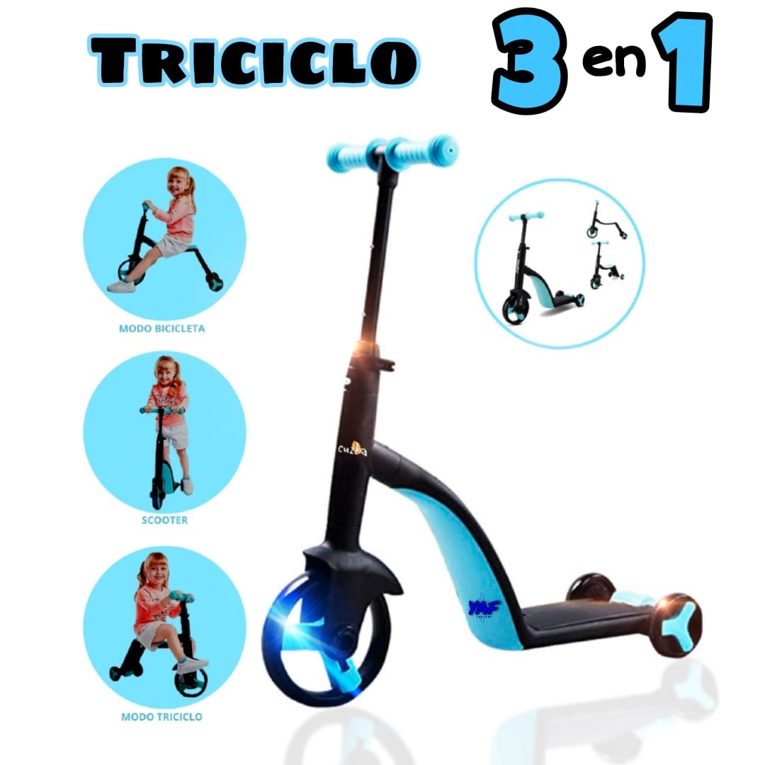 SCOOTER 3 en 1 Patineta y Bicicleta Automática 🛴