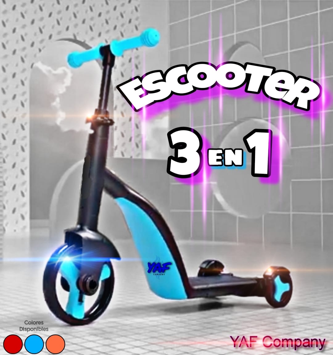 SCOOTER 3 en 1 Patineta y Bicicleta Automática 🛴