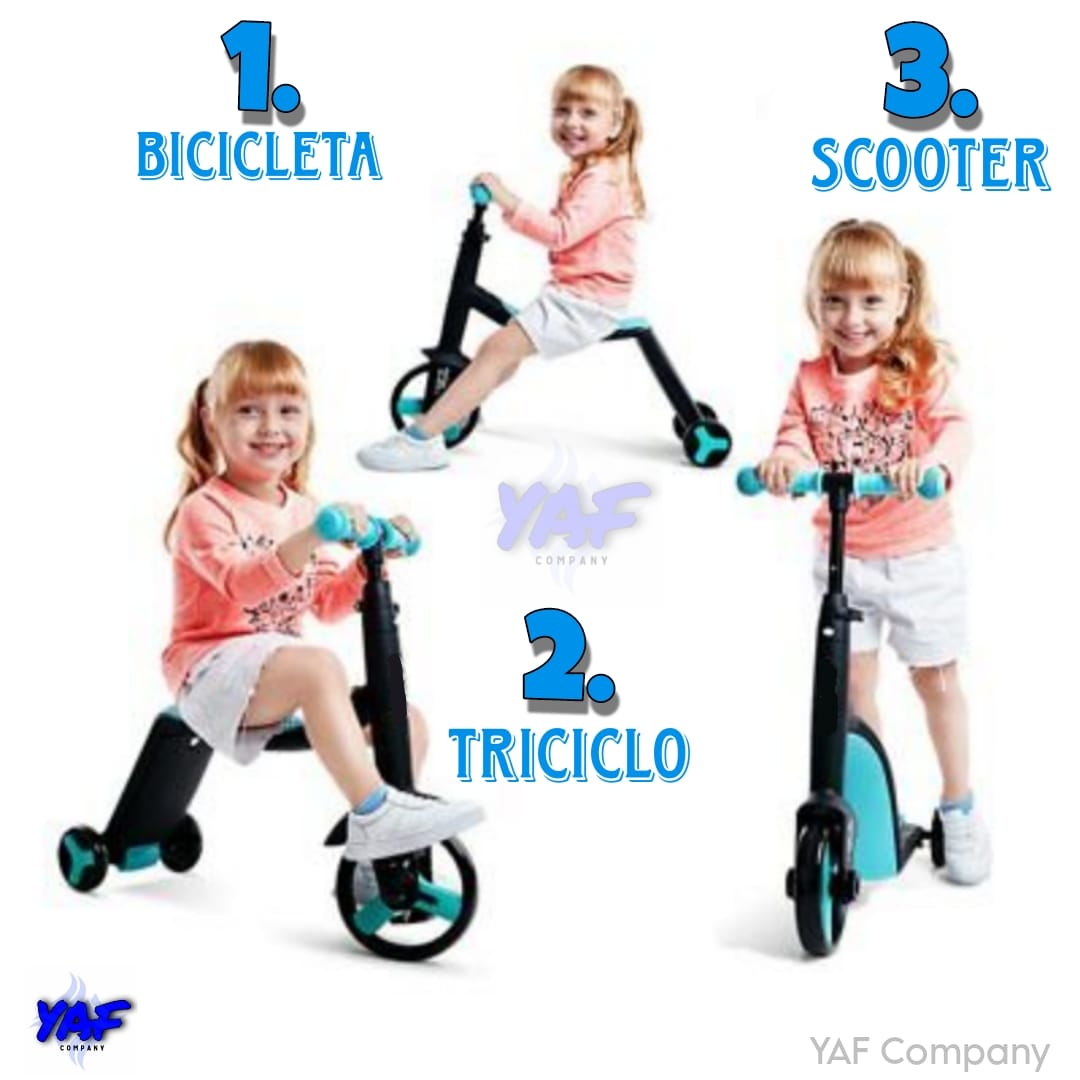 SCOOTER 3 en 1 Patineta y Bicicleta Automática 🛴